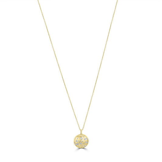 Kathy Levine 14K Gold-Plated Sterling Silver Cubic Zirconia Multi-Stone Pendant Necklace