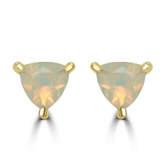 Gemistry Womens 925 Sterling Silver Genuine Opal Stud Earrings. 0.55 CT TW. Gemstone and Birthstone Jewelry Gift For Her. Birthday| Wedding| Anniversary.