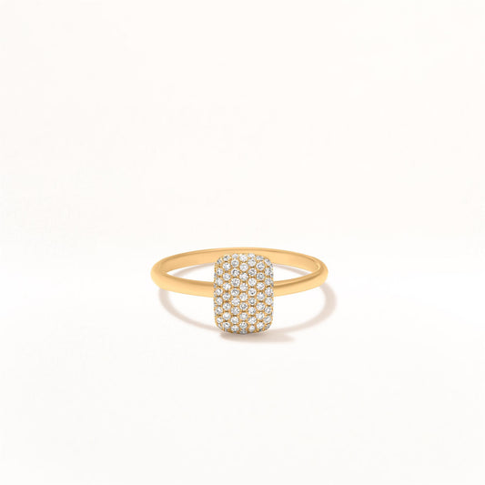 Gemistry Women 14K Rose, White, Yellow Gold 0.20Ct Round Diamond Ring (GH Color, SI1 Clarity), Ring Size 7 (Yellow)
