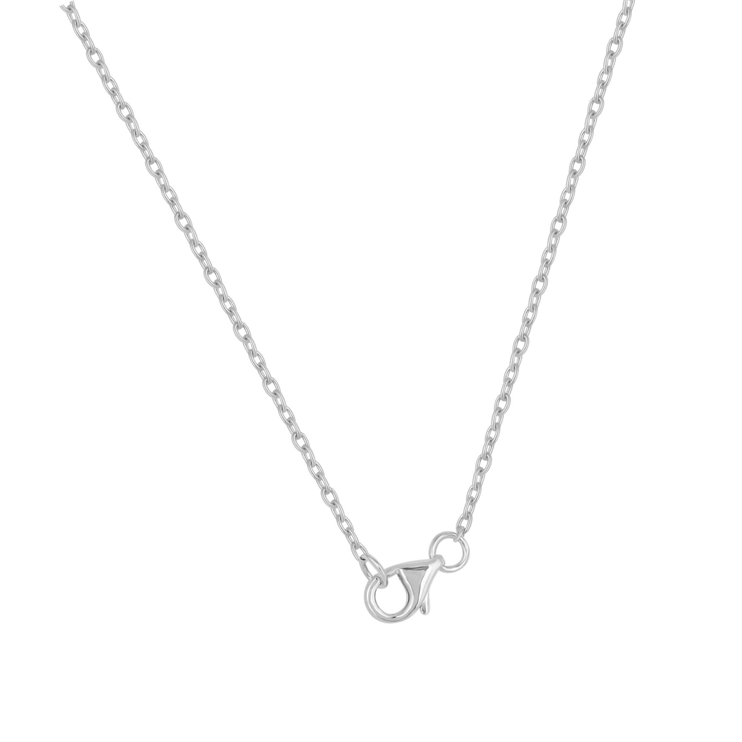 Judy Crowell Jewelry Sterling Silver Curved Cubic Zirconia Bar Necklace