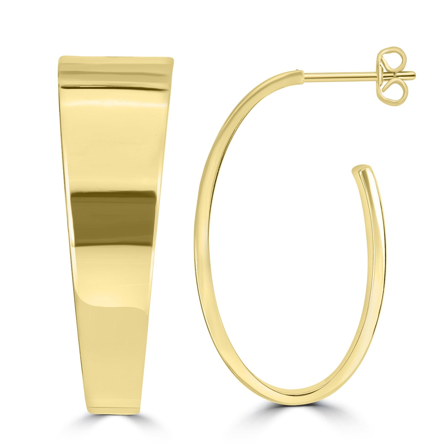 Bob Mackie Jewelry 14K Gold Over Brass Turquoise Enamel Hoop Earrings