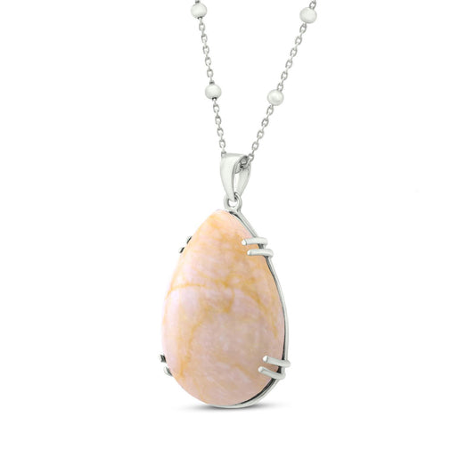 Sterling Silver Galaxy Quartz Pendant with Chain, 18 inch