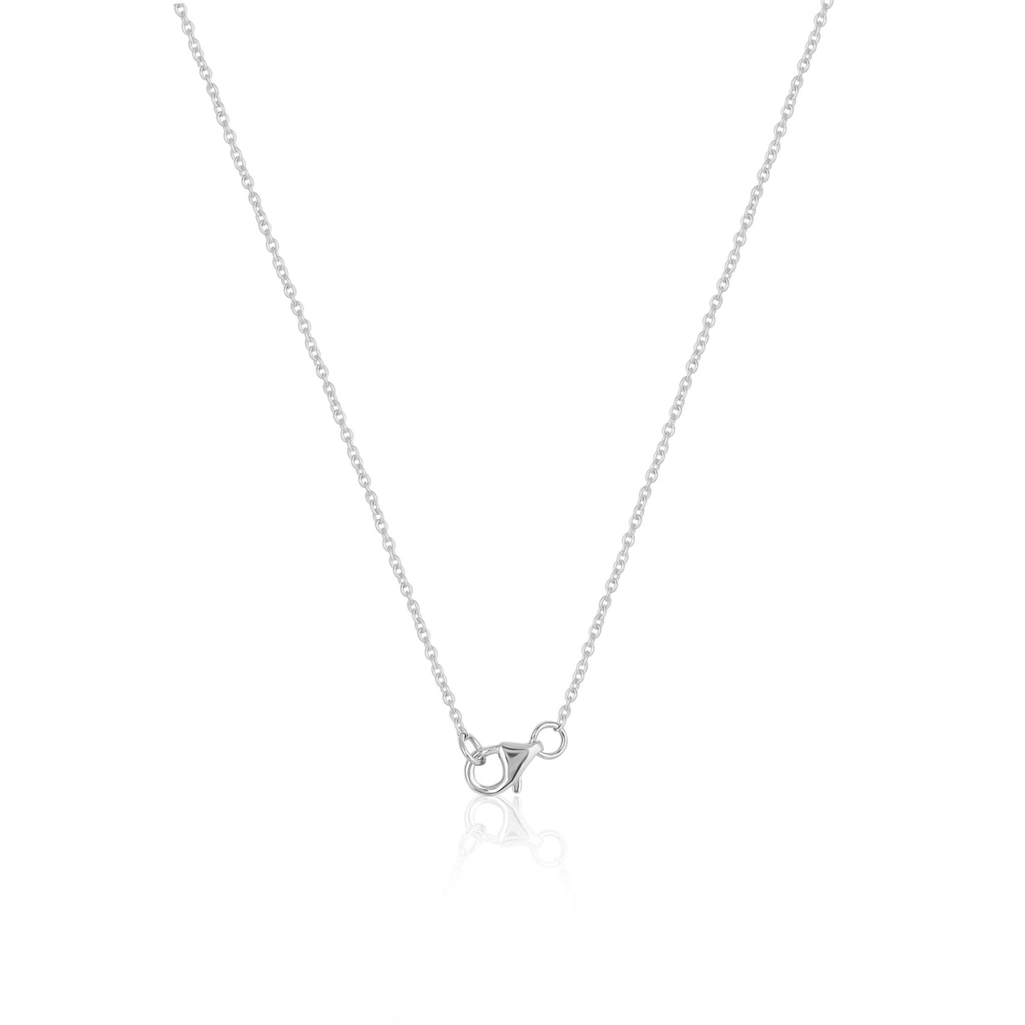 Judy Crowell Jewelry Sterling Silver Open Circle Cubic Zirconia Necklace