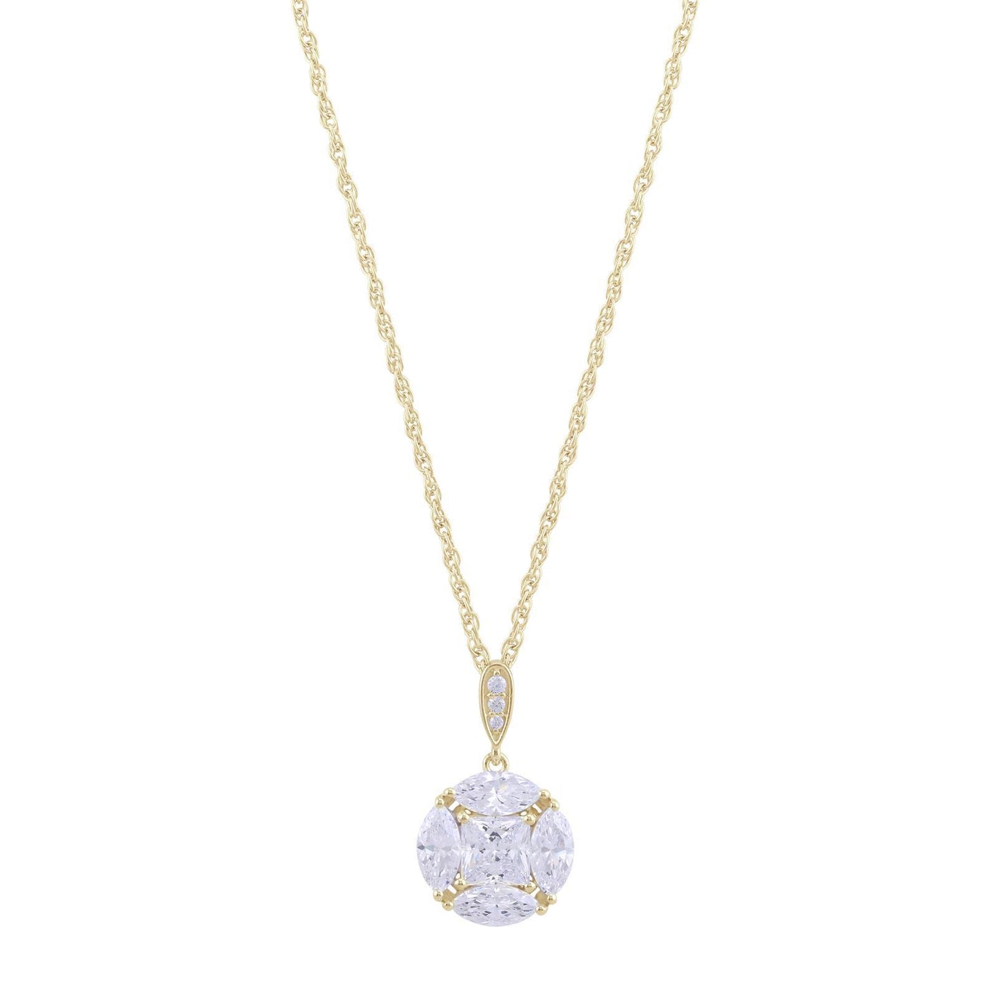 St. Maarten Sterling CZ Pendant with Chain