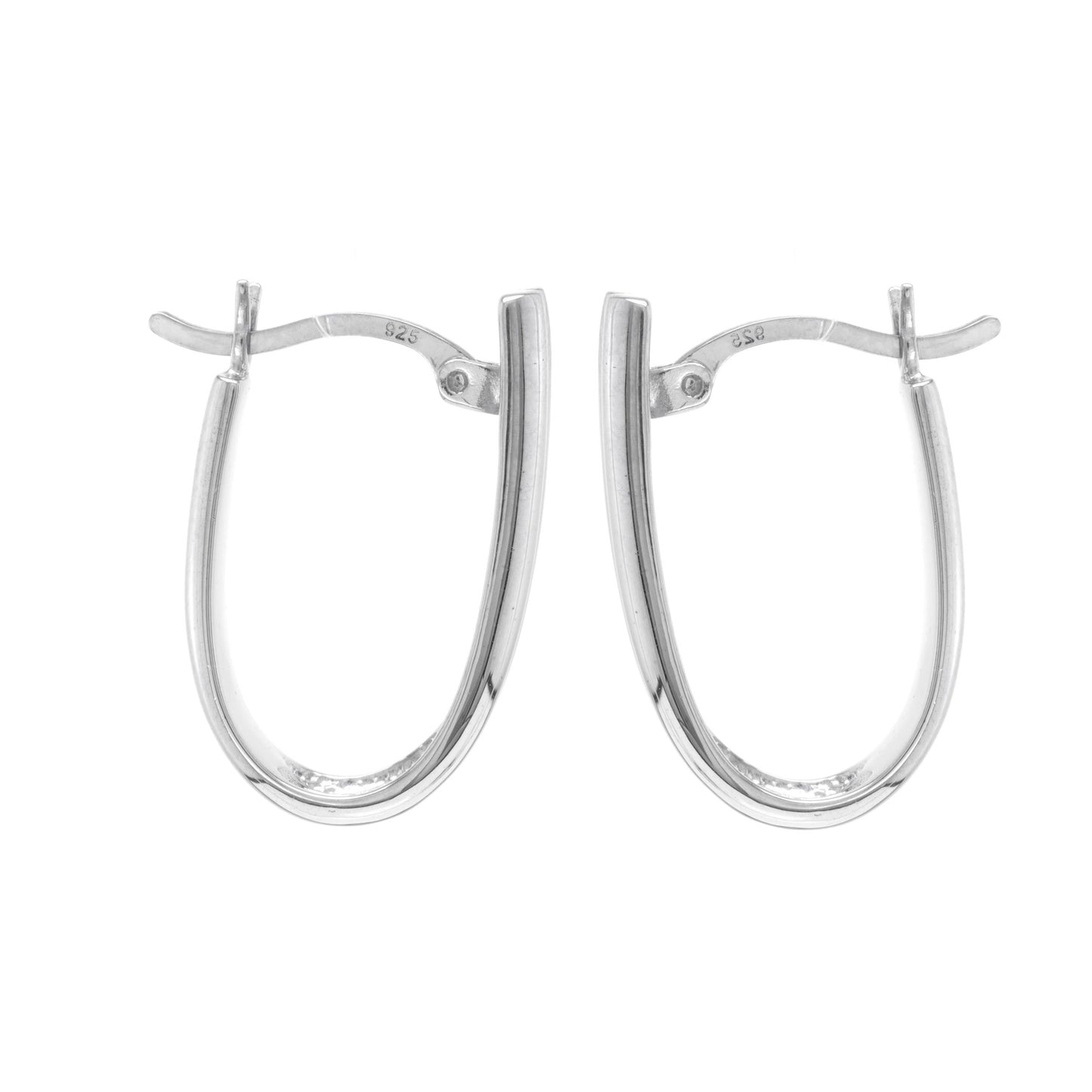 Judy Crowell Jewelry Sterling Silver Double U Tube Hoop Earrings