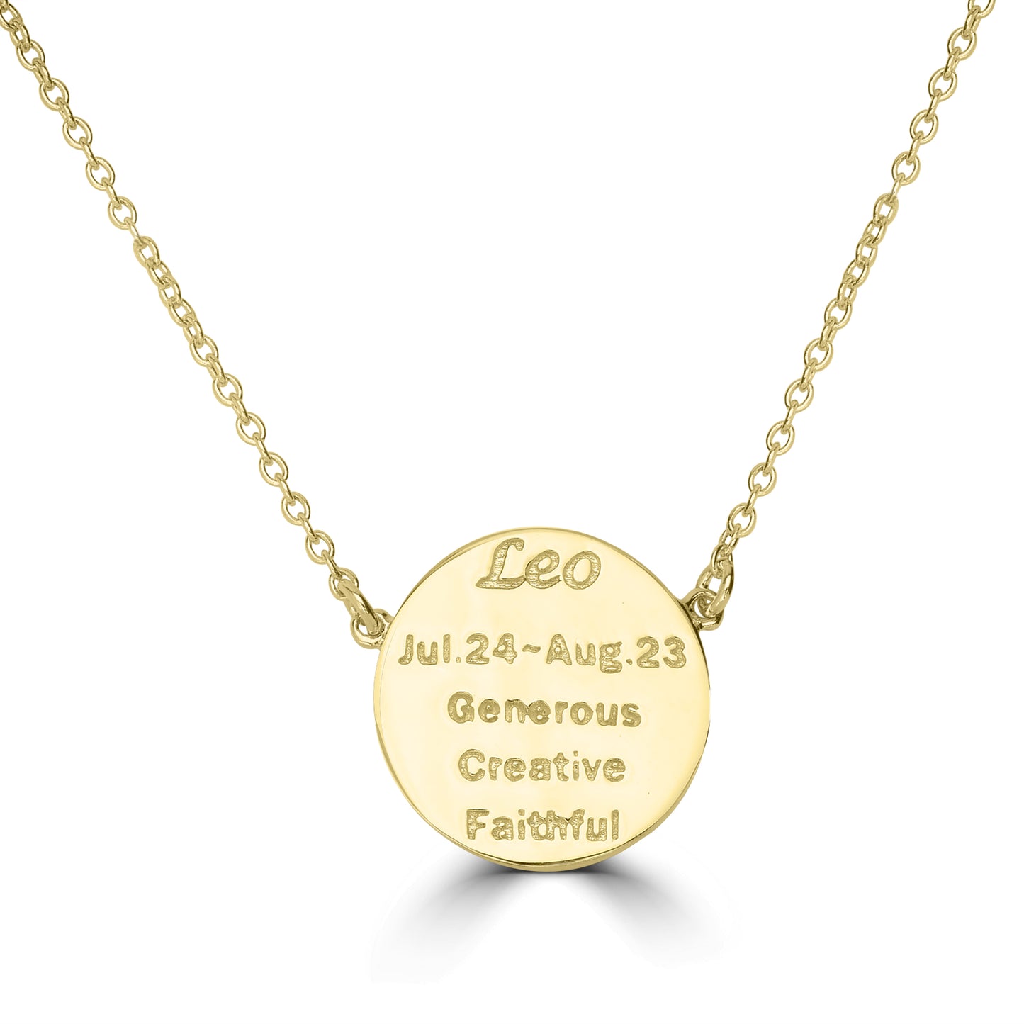 14K Gold Over Brass Leo Zodiac Crystal Pendant Necklace, 16 to 20 Inches