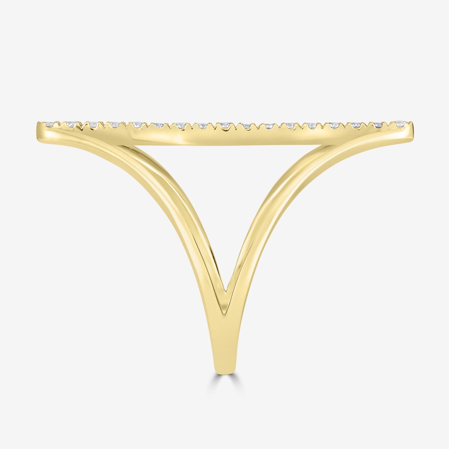 14K Gold Round Diamond Wave Ring, .22 Carats, Sizes 6 to 8