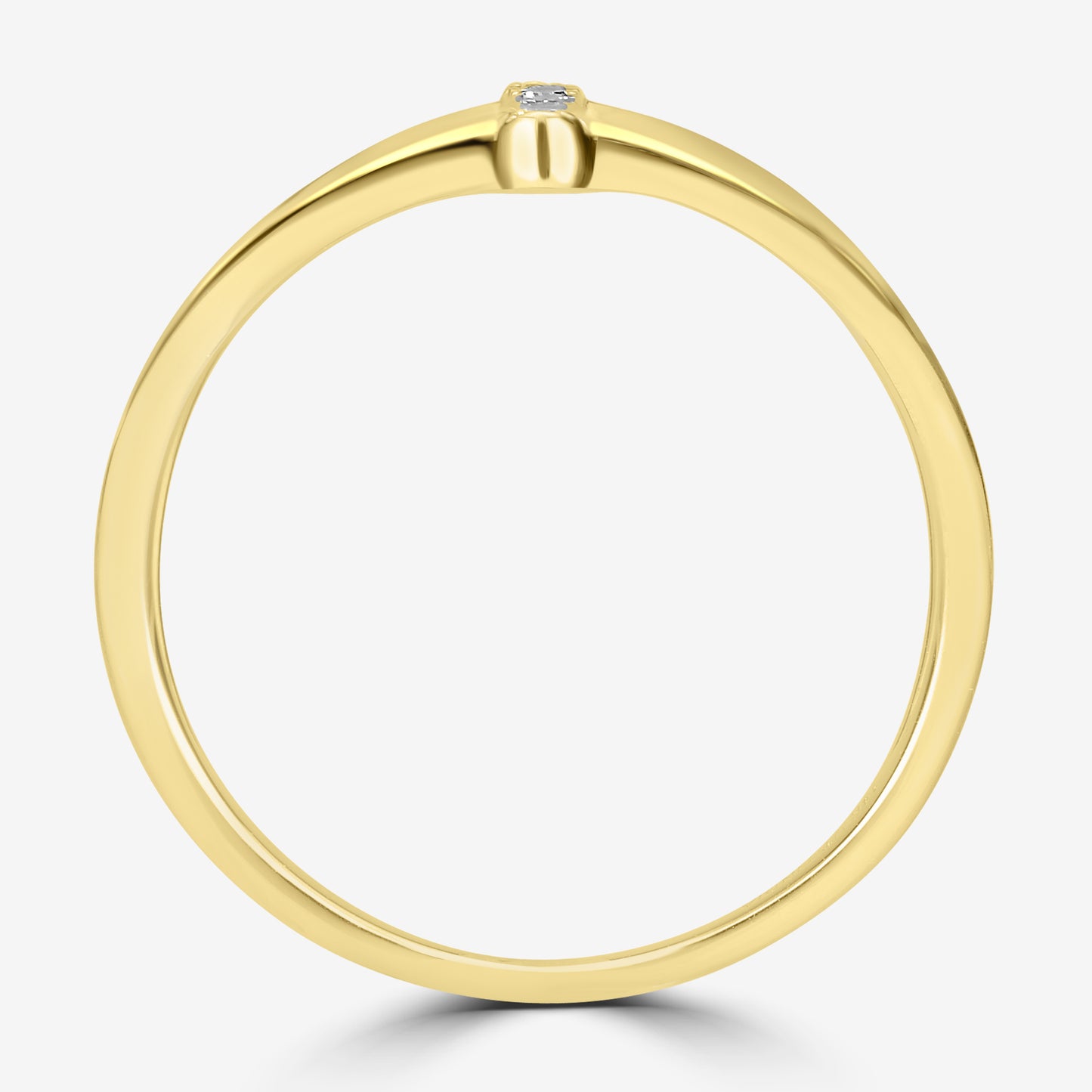14K Gold Round Diamond Wave Ring, .22 Carats, Sizes 6 to 8