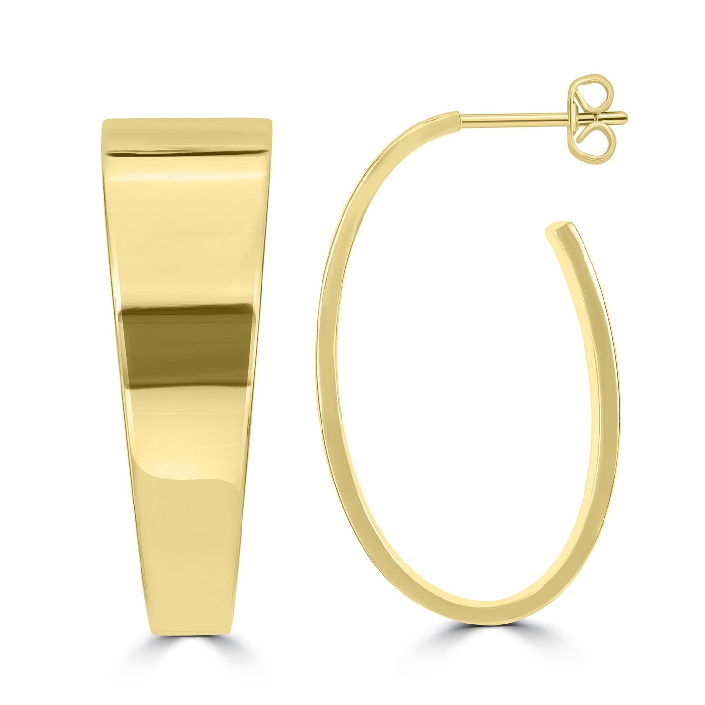 Bob Mackie Jewelry 14K Gold Over Brass White Enamel Hoop Earrings