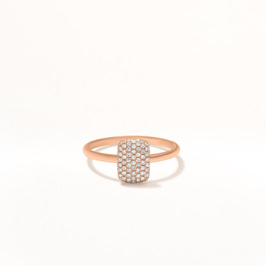 GEMISTRY Women 14K Rose, White, Yellow Gold 0.20Ct Round Diamond Ring (GH Color, SI1 Clarity), Ring Size 7 (Rose)