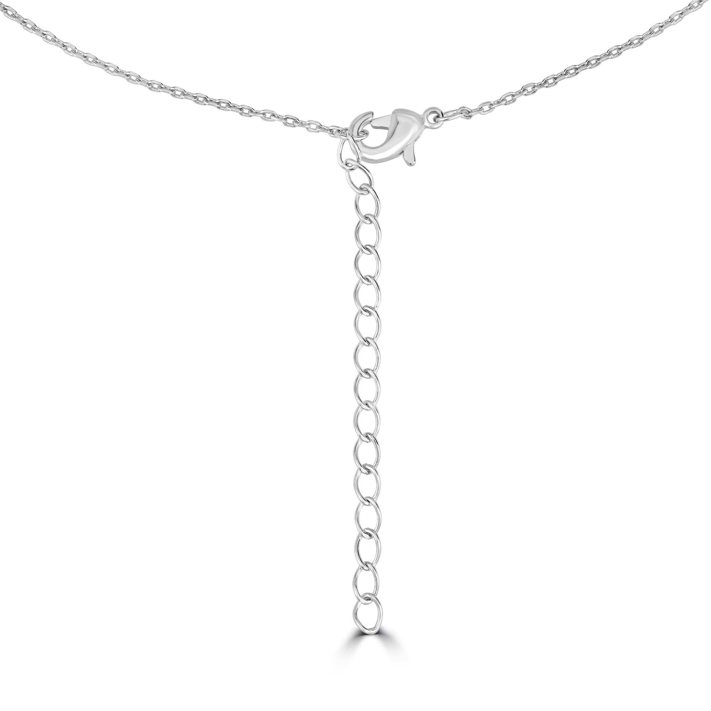 Bob Mackie Jewelry Silver-Plated Brass Pink, Purple and White Cubic Zirconia Butterfly Pendant Necklace, 16-18 Inches