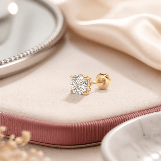 14K Gold 1.0 CTTW Lab Grown Diamond Stud Earrings