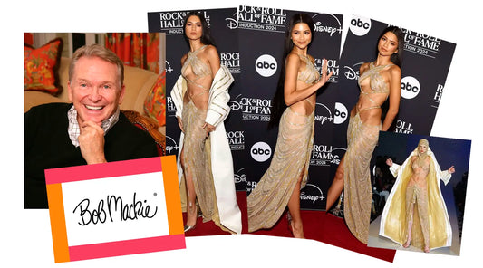 Zendaya wearing a Bob Mackie designed dress