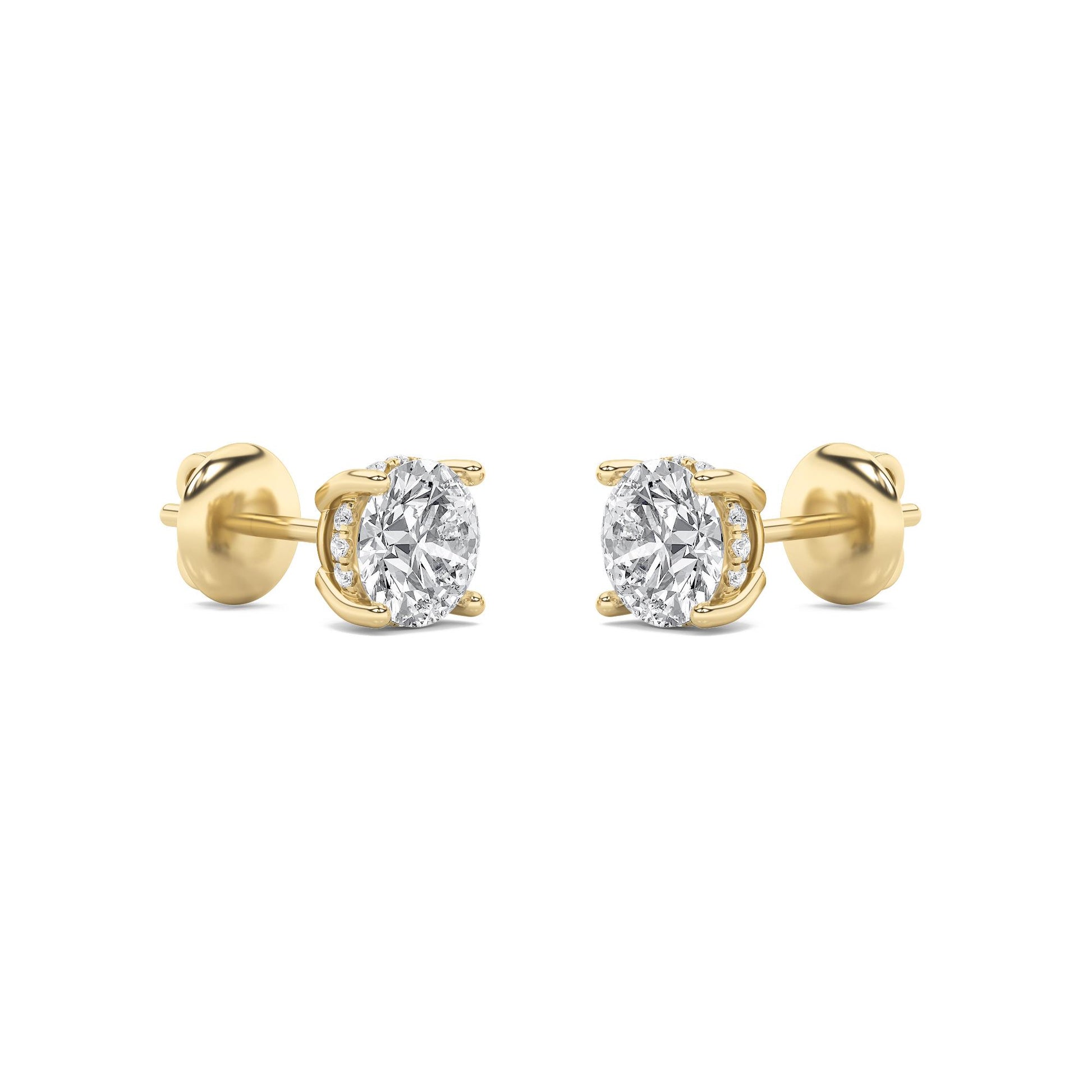 14K Gold 2.0 CTTW Lab Grown Diamond Round Stud Earrings
