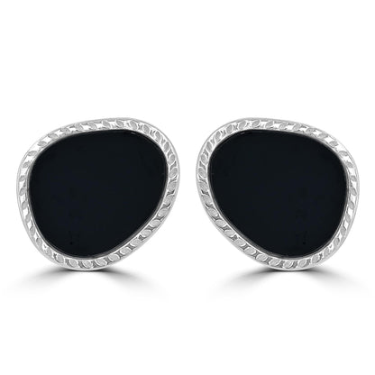 Gemistry Womens 925 Sterling Silver Genuine Black Onyx Stud Earrings. 4.04 CT TW. Gemstone and Birthstone Jewelry Gift For Her. Birthday| Wedding| Anniversary.