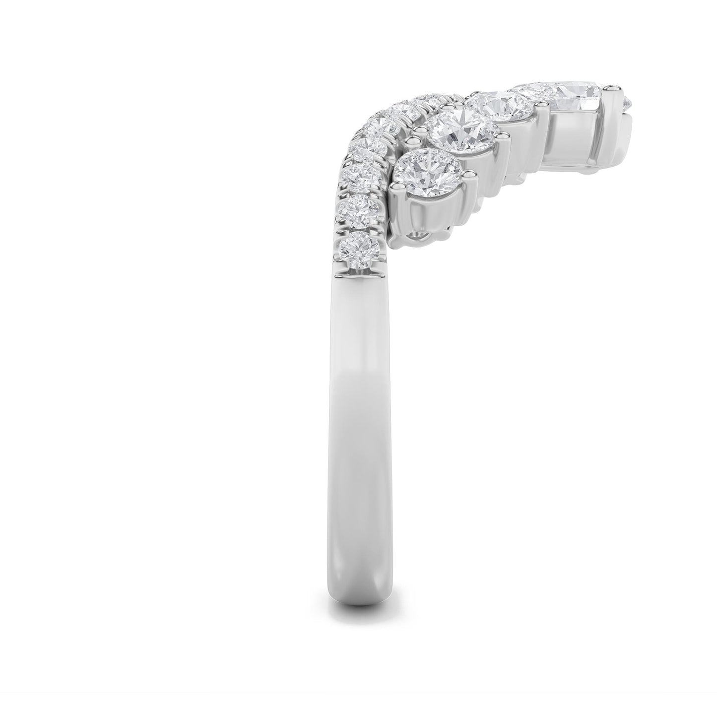14K White Gold Lab Grown Diamond 1.50 CTTW Pear Cut Center Multi-Stone Ring