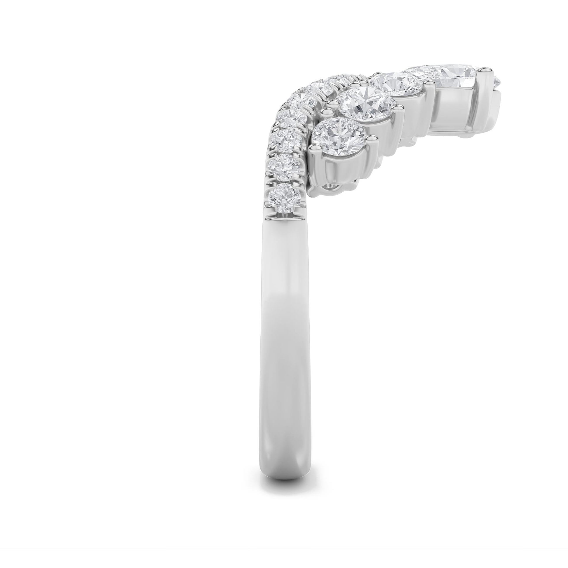 14K White Gold Lab Grown Diamond 1.50 CTTW Pear Cut Center Multi-Stone Ring