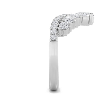 14K White Gold Lab Grown Diamond 1.50 CTTW Pear Cut Center Multi-Stone Ring