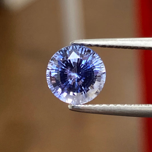 1.98 Carat Round Cut Blue Sapphire