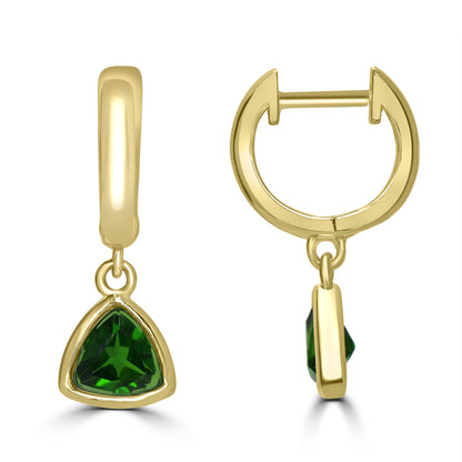 Gemistry Womens or Girls 925 Sterling Silver Genuine Chrome Diopside Dangle Earrings.0.82 CT TW. Gemstone and Birthstone Jewelry Gift For Her. Birthday|Wedding|Anniversary.