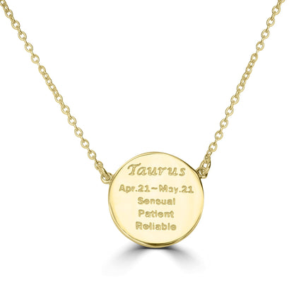 Gemistry 14k Gold Over Sterling Silver Taurus Zodiac Crystal Pendant Necklace, 16 Inches