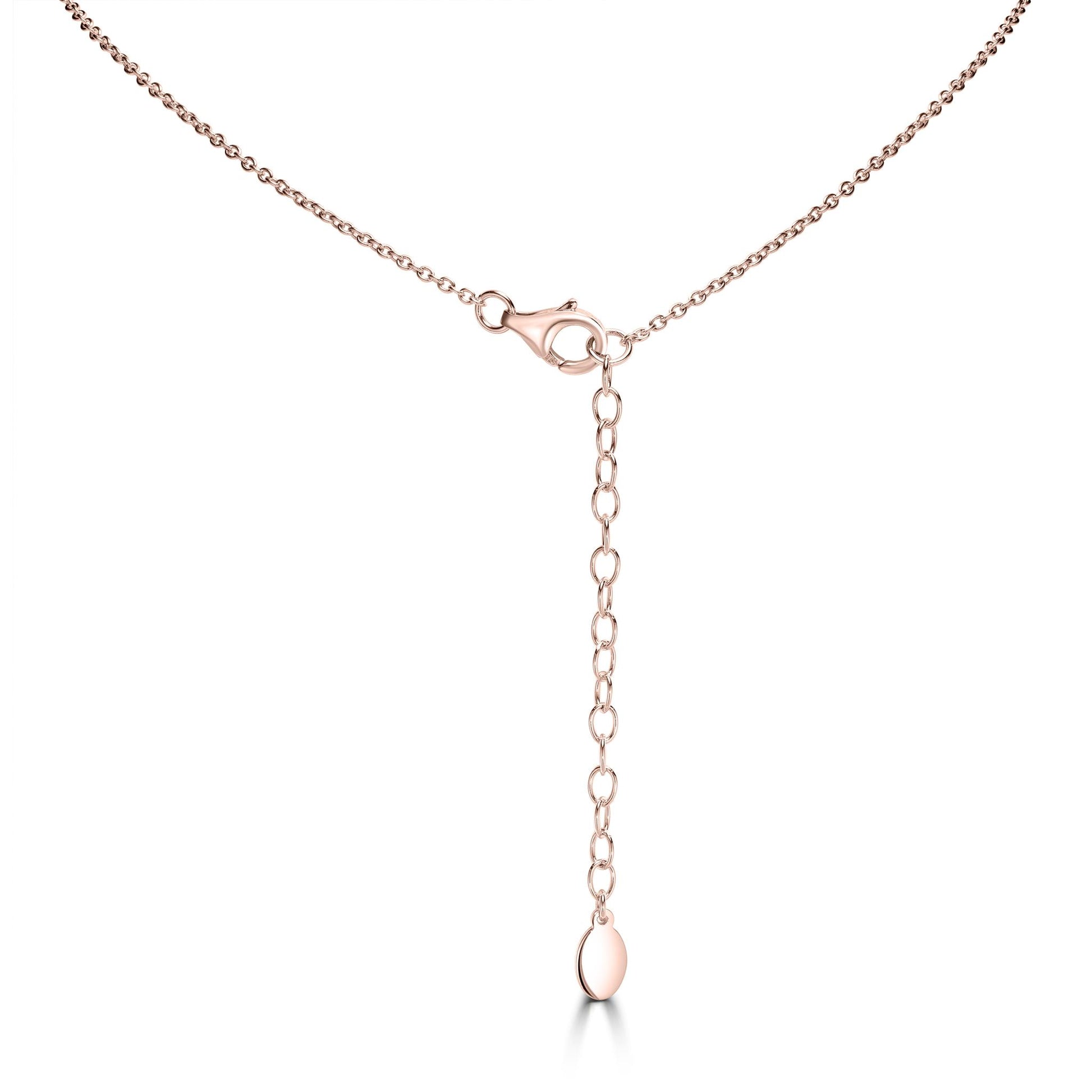 Kathy Levine Rose Gold-Plated Sterling Silver Cubic Zirconia Halo Necklace