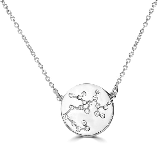 Gemistry Sterling Silver Sagittarius Zodiac Crystal Pendant Necklace, 16 Inches