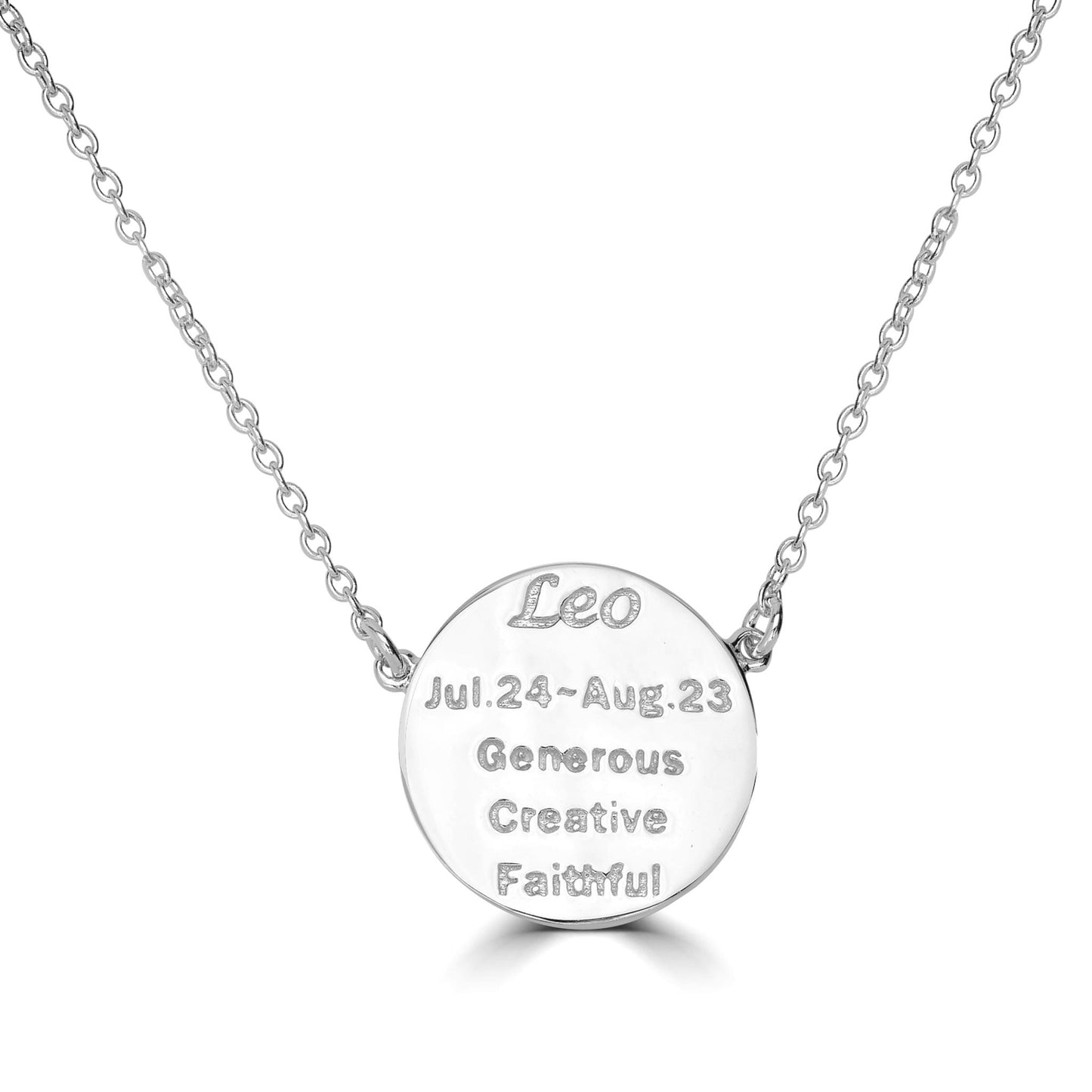 Gemistry Sterling Silver Leo Zodiac Crystal Pendant Necklace, 16 Inches