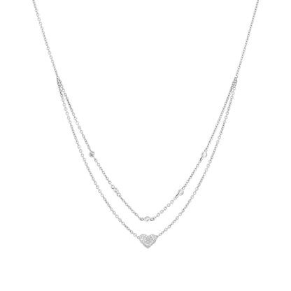 Gemistry Womens or Girls 14K Gold Round White Diamond Pendant Necklace with 15 Inch Chain. April Birthstone Month, Gift For Her(GH Color, I1 Clarity)