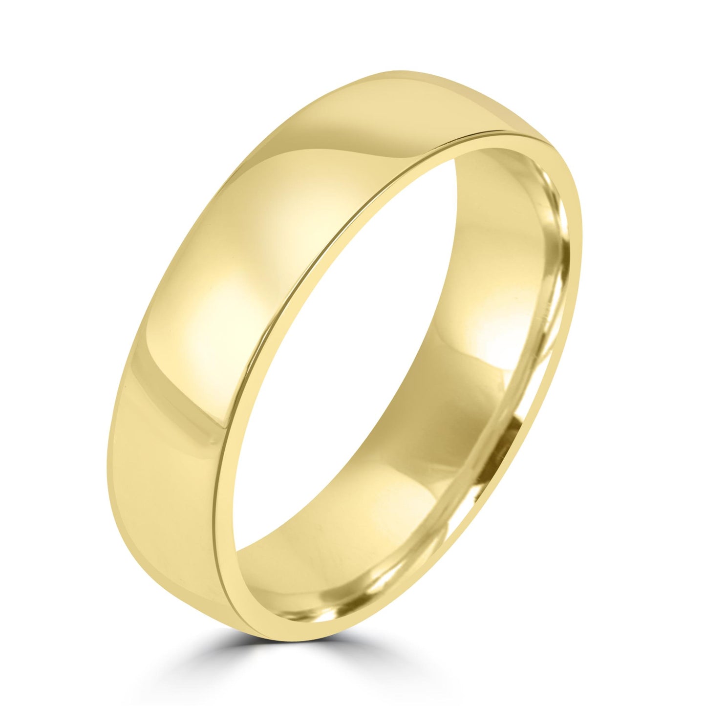 Bob Mackie Gold Over Brass Smooth Band Ring, Sizes 6 to 8