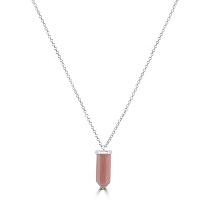 GG Collection Fancy Pink Opal Pendant Necklace, 20 Inches