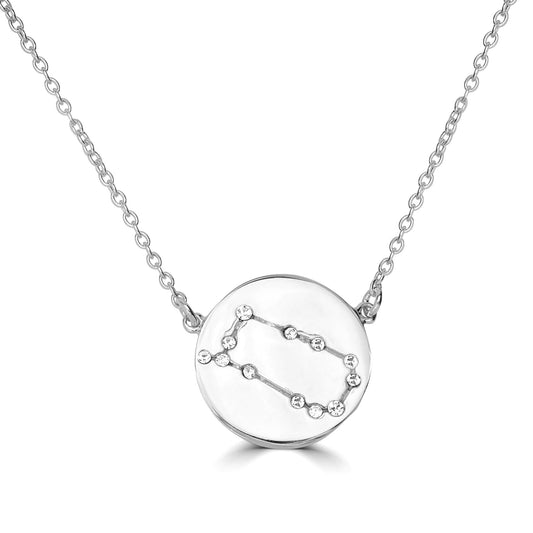 Gemistry Sterling Silver Gemini Zodiac Crystal Pendant Necklace, 16 Inches