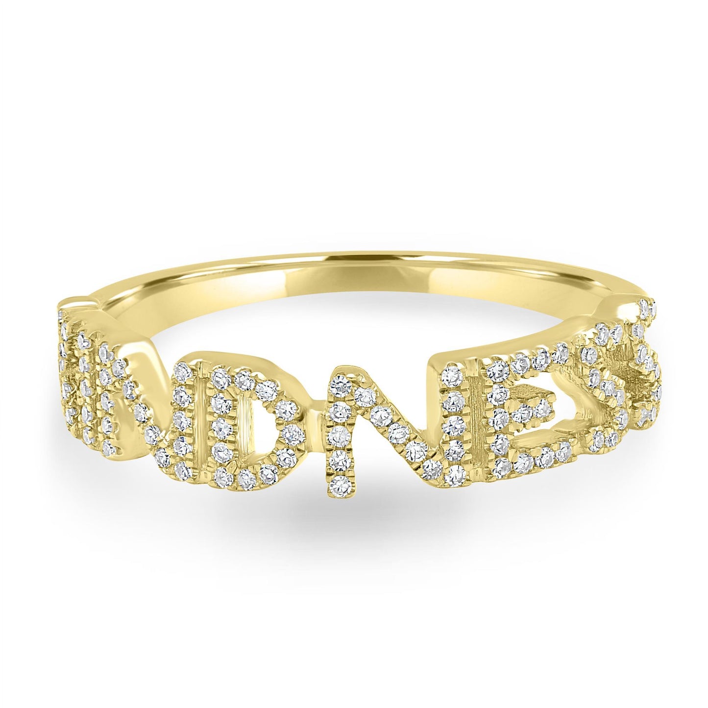 14K Gold Round Diamond Kindness Ring, .15 Carats, Sizes 6 to 8