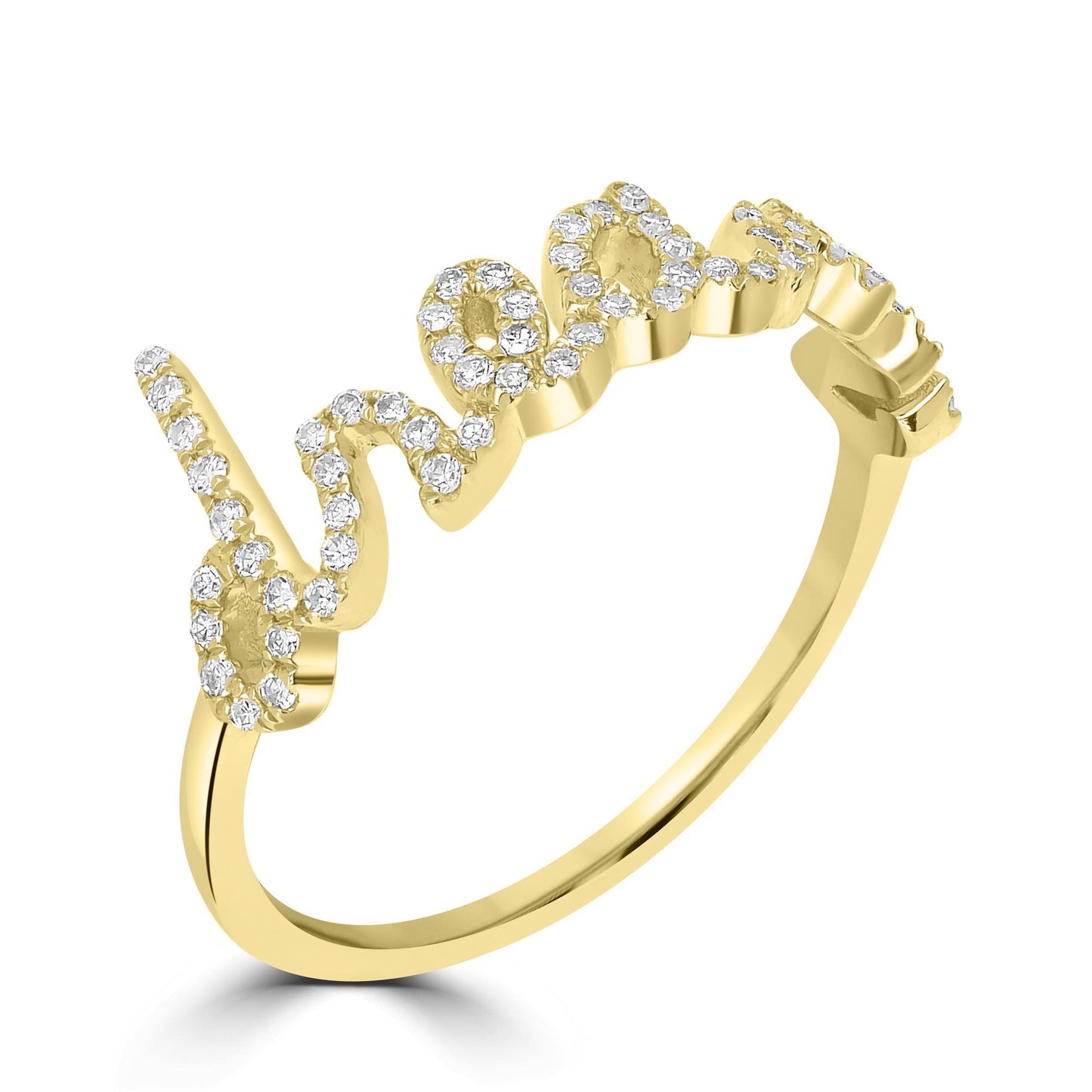 14K Gold Round Diamond Dream Ring, .2 Carats, Sizes 6 to 8