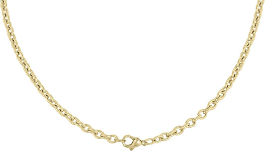 Genuine Stone Pendant Necklace with Cable Chain, 18 Inches