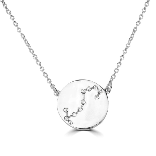 Gemistry Sterling Silver Scorpio Zodiac Crystal Pendant Necklace, 16 Inches