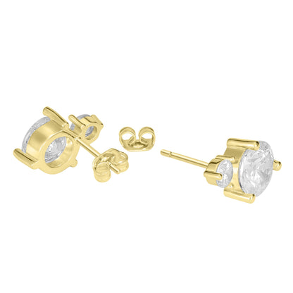 Bob Mackie Jewelry 14K Gold Over Brass Cubic Zirconia Stud Earrings