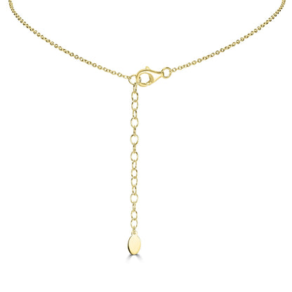 Kathy Levine 14K Gold-Plated Sterling Silver Cubic Zirconia Princess Cut Necklace