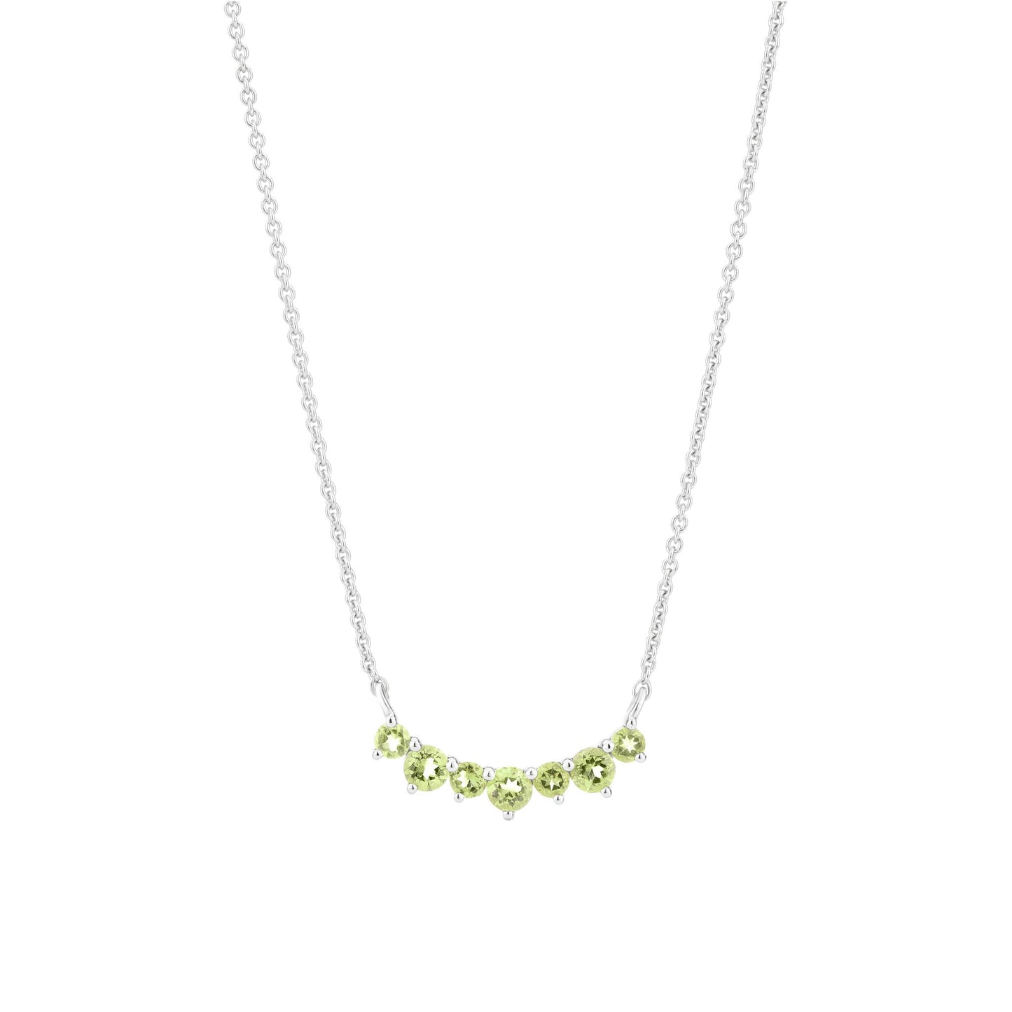 Gemistry Womens or Girls 14K Gold Girl Genuine Peridot Stone Pendant Necklace with 18 Inch Cable Chain Birthstone Jewelry Gift For Her Birthday | Wedding | Anniversary