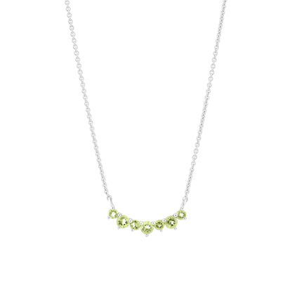 Gemistry Womens or Girls 14K Gold Girl Genuine Peridot Stone Pendant Necklace with 18 Inch Cable Chain Birthstone Jewelry Gift For Her Birthday | Wedding | Anniversary