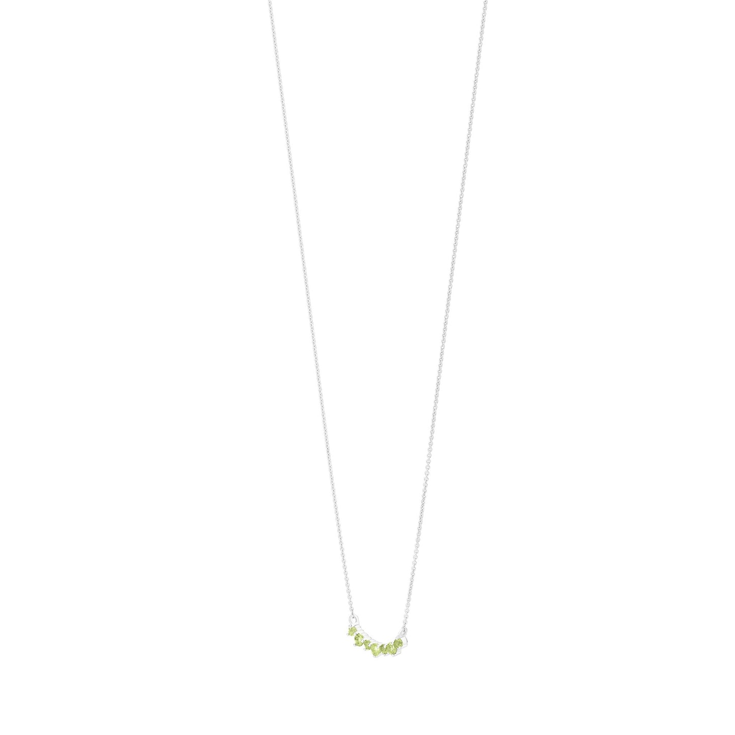 Gemistry Womens or Girls 14K Gold Girl Genuine Peridot Stone Pendant Necklace with 18 Inch Cable Chain Birthstone Jewelry Gift For Her Birthday | Wedding | Anniversary