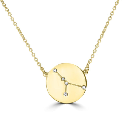 Gemistry 14k Gold Over Sterling Silver Cancer Zodiac Crystal Pendant Necklace, 16 Inches