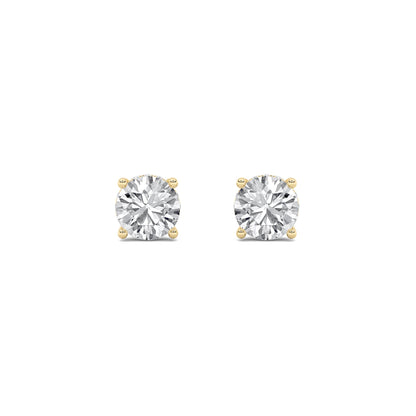 14K Gold 2.0 CTTW Lab Grown Diamond Round Stud Earrings
