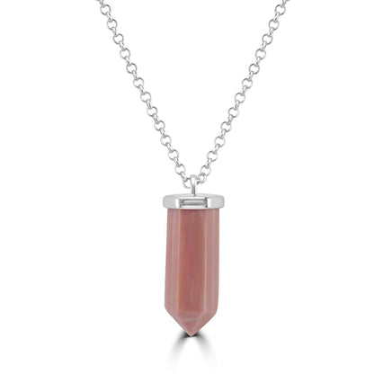 GG Collection Fancy Pink Opal Pendant Necklace, 20 Inches