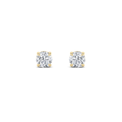 14K Gold 1.0 CTTW Lab Grown Diamond Round Stud Earrings