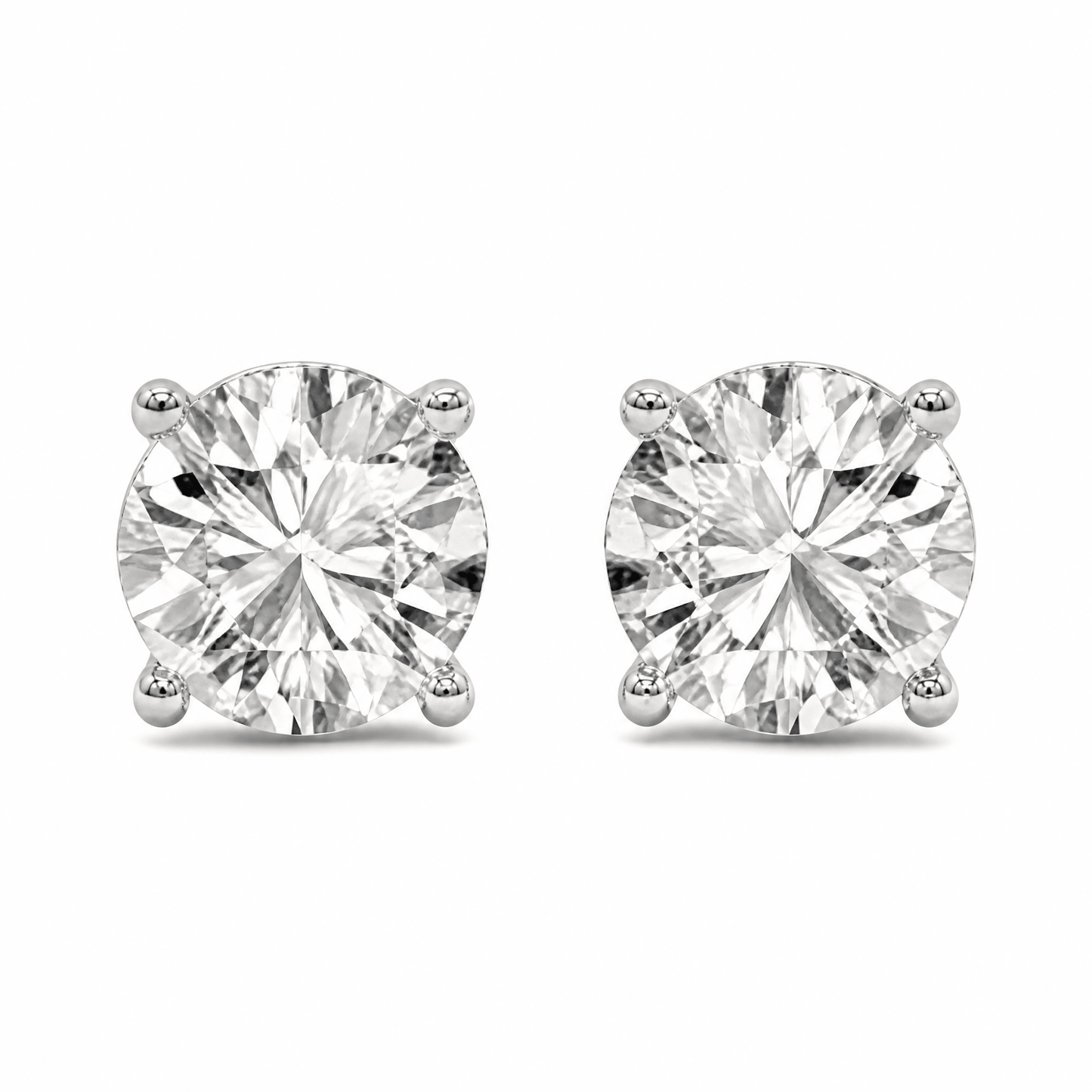 14K White Gold 1.0 CTTW Lab Grown Diamond Stud Earrings