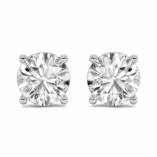 14K White Gold 1.0 CTTW Lab Grown Diamond Stud Earrings