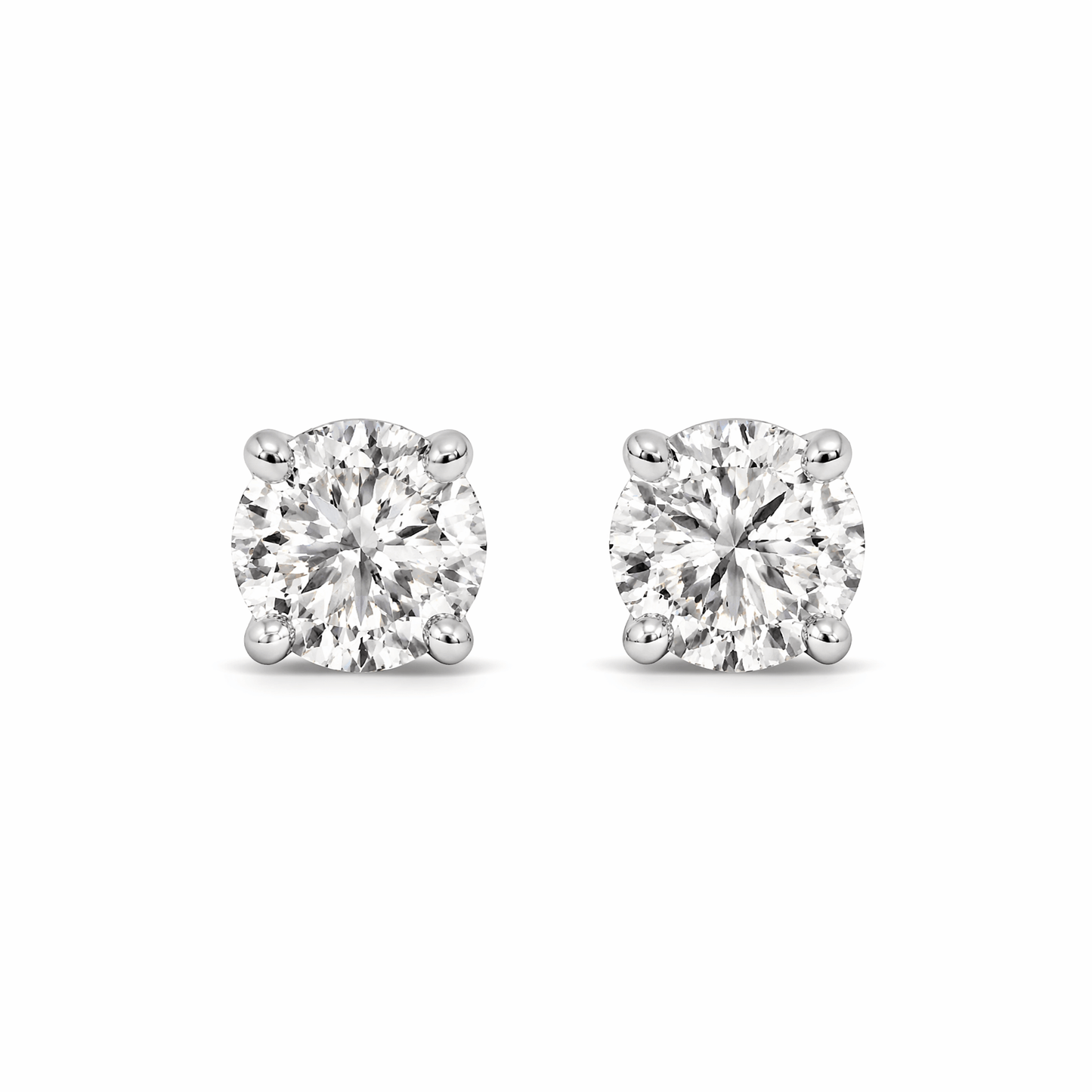 14K White Gold 2.0 CTTW Lab Grown Diamond Stud Earrings