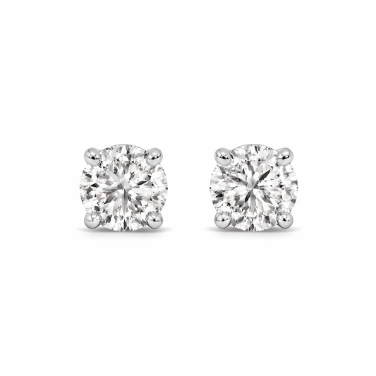 14K White Gold 2.0 CTTW Lab Grown Diamond Stud Earrings