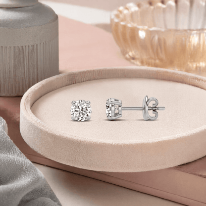 14K White Gold 2.0 CTTW Lab Grown Diamond Stud Earrings